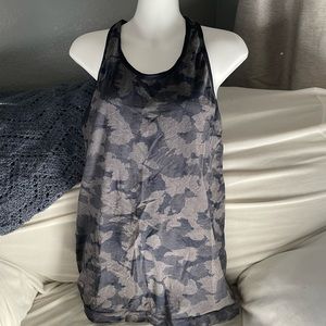 Athleta blue speedlight camo tank